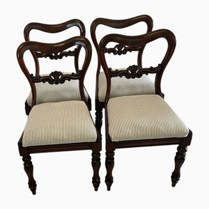 Antique Victorian Mahogany Dining Chairs, 1850, Set of 4