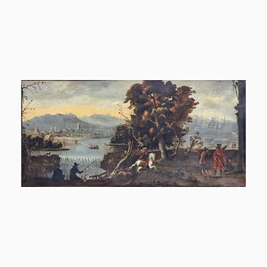 Paisaje veneciano, 1700, óleo sobre lienzo