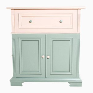 Mobile TV antico in legno in stile shabby chic, 1960