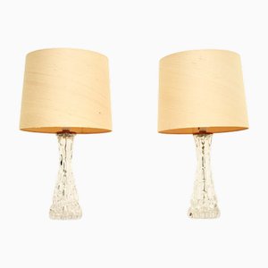 Schwedische Vintage Tischlampen von Carl Fagerlund für Orrefors, 1960, 2er Set