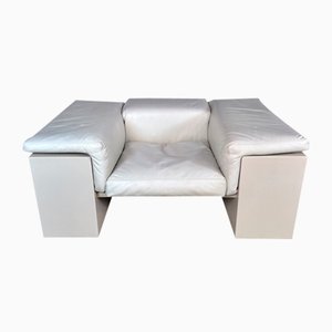 Early Edition Model Brigadier Cubist Leather Armchair by Cini Boeri for Gavina, Italy, 1972
