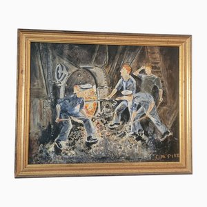 Pike, the Stokers, 1960er, Öl, Gerahmt
