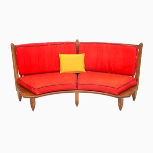 Geschwungene Bank von Guillerme Et Chambron, 1950er