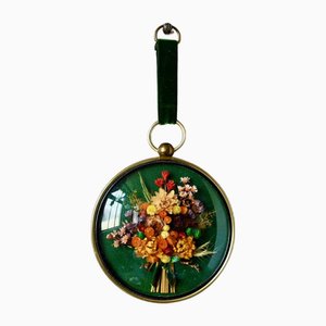 Décoration Médaillon de Fleurs Séchées de La Viar, Göteborg, 1970s