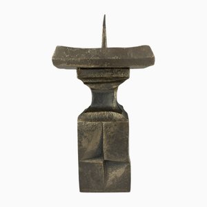 Brutalist Candlestick in Wrought Iron from Kunstschlosserei E. Weiland Basel
