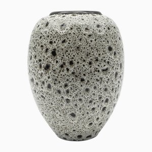 White & Black Studio Ceramic Vase by Wilhelm & Elly Kuch, Germany, 1960s