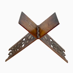 Vintage Hand-Carved Ottoman Islamic Quran Stand, 1930s
