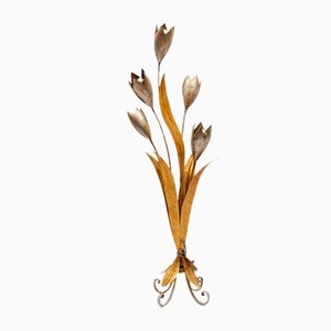 Gilded Floral Floor Lamp by Hans Kögl, Germany, 1960s