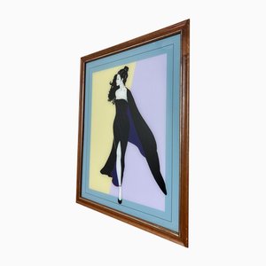 Vintage Acrylic Art Mirror
