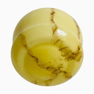 Hand Carved Alabaster Flush Mount, Germany, 1930s