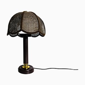 Mid-Century Wooden Table Lamp in the style of Temde, 1970