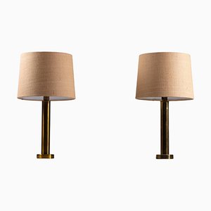 Swedish Brass Table Lamps from Kosta Belysning, 1970s, Set of 2