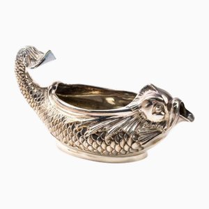 Silberner Milchkrug aus dem 20. Jh. in Form eines Fisches von Tiffany & Co.