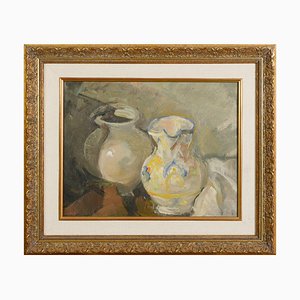 Coloriste Nature Morte à la Cruche, Huile sur Panneau