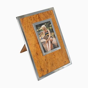 Picture Frame in Chrome and Glass by Felice Antonio Botta, 1970s