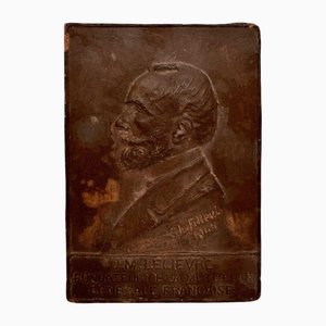 Bas-Relief Plaque in Terracotta by Charles Filleul, 1904