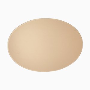 Espejo de pared italiano dorado con marco de aluminio dorado, 1960