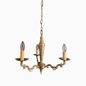 Italian Three-Armed Chandelier, 1950s