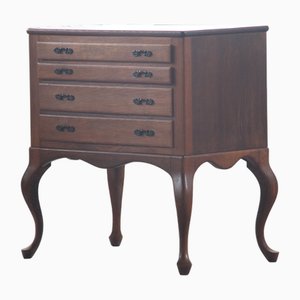 Mesita de noche danesa de roble, años 60