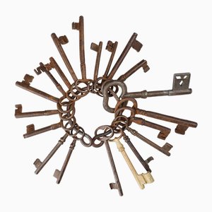 Large 16th Century Castle Keys, France, Set of 20