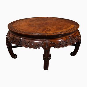 Chinese Low Centre Coffee Table in Burr Walnut, 1920s