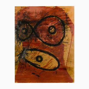Forma femenina abstracta, años 50, Acuarela