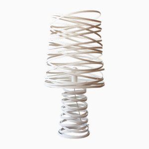 White Spiral Table Lamp