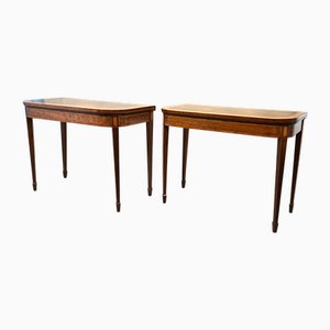 Georgian Mahogany Card Tables, 1790, Set of 2