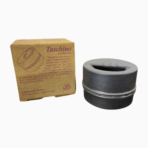 Posacenere tascabile grigio di F. Bucci per Lab. Pesaro, anni '70