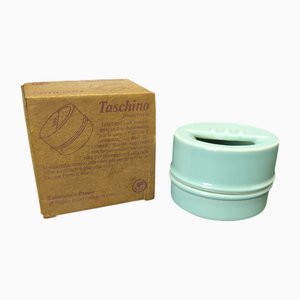 Posacenere tascabile turchese di F. Bucci per Lab. Pesaro, anni '70