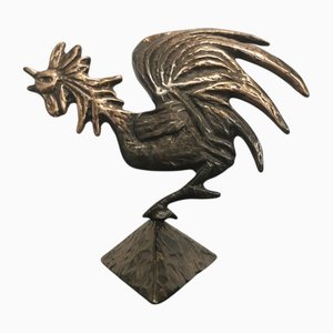 Sculpture en Bronze le style du Coq par Yves Lohé, 1990s