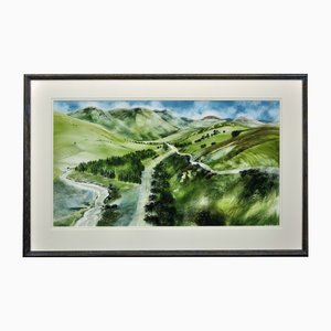 Ronald Maddox, Landscape Pattern, Glen Lyon, Scotland, 1980, Watercolor