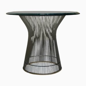 Table Basse en Nickel et Verre par Warren Platner pour Knoll Inc. / Knoll International, Italie, 1960s
