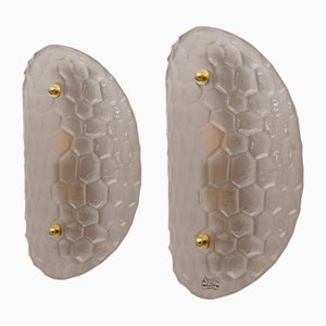 Modern Light Pink Murano Glass Sconces, Set of 2