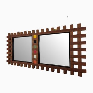 Wooden Wall Mirror, 1960s