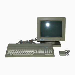 Amerikanischer Atari ST1040 Monochromer Monitor und Maus, 1980er, 3 . Set