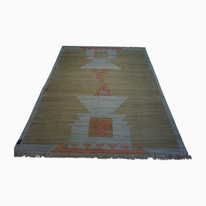 Indian Handmade Dhurrie Kilim Rug, 1970s