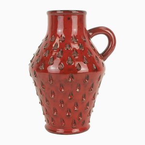 Italienische Mid-Century Erdbeervase von Fratelli Fanciullacci, 1970er