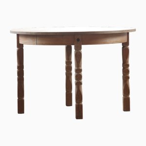 Table de Salle à Manger à Rallonge Brutaliste en Chêne par Henning Kjærnulf, Danemark, 1960s