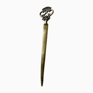 Antique Brass Letter Opener with Celtic Cifer