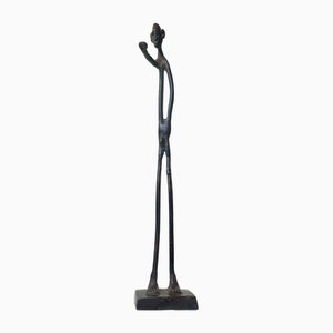 Tall African Bronze Sculpture, 1970s