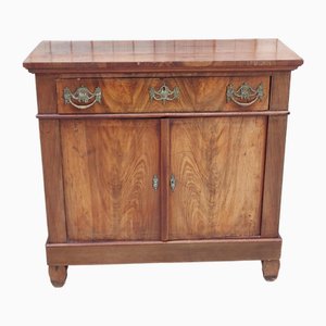 Mobile antico neoclassico con impiallacciatura in legno pregiato e accessori in ottone, fine XIX secolo