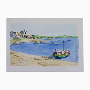 Aldo Riso, Presso Otranto, Lithograph, 2003