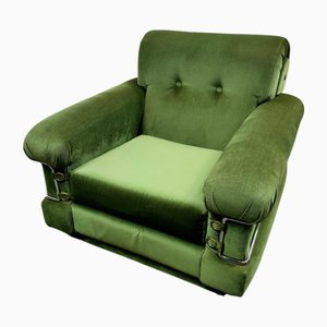 Vintage Lounge Chair in Velvet