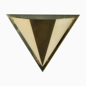 Lámpara de pared piramidal de latón, años 70