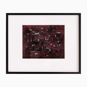 Gerhard Uhlig, Untitled, 1955, Chalk on Paper, Framed