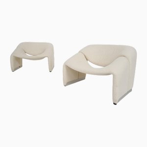 Set of Model F598 Groovy Lounge Chairs by Pierre Paulin for Artifort, Netherlands, 1960s