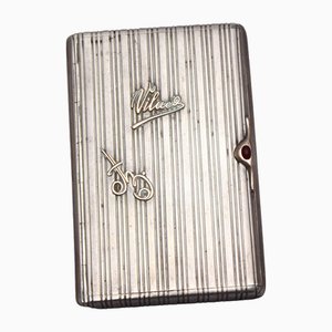 Silver Cigarette Case with Gilt Inlays