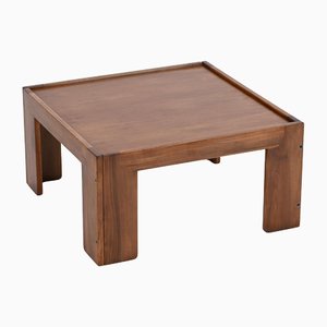 Mesa de centro cuadrada atribuida a Afra y Tobia Scarpa para Cassina, Italia, años 60