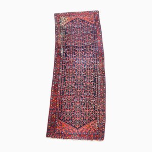 Oriental Runner Rug in Dark Blue & Red Shades
